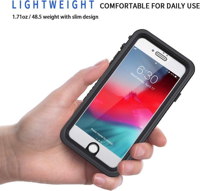 Lanhiem for iPhone SE 2022 2020 Case, iPhone 7 8 case, IP68 Waterproof Dustproof Case with Screen Protector, Heavy Duty Full Body Protective Phone Cover for iPhone SE 2nd 3rd, Black - Image 2