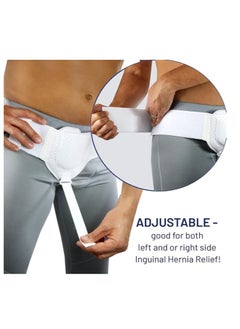 OASIS-TH Inguinal Hernia Support Belt for Men, One Side Adjustable Inguinal Hernia Belt for Men with Removable Compression Pads  - Image 2