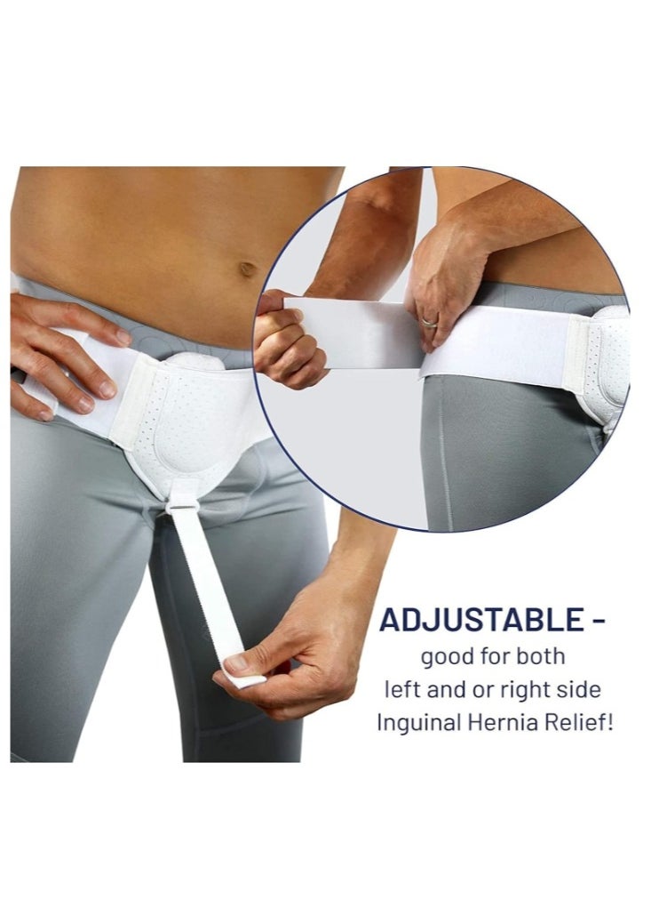OASIS-TH Inguinal Hernia Support Belt for Men, One Side Adjustable Inguinal Hernia Belt for Men with Removable Compression Pads  - Image 2