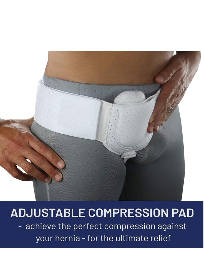 OASIS-TH Inguinal Hernia Support Belt for Men, One Side Adjustable Inguinal Hernia Belt for Men with Removable Compression Pads  - Image 3