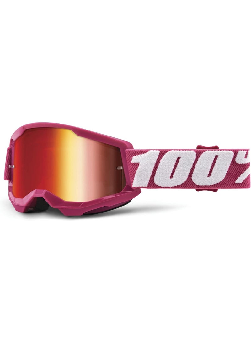100Present STRATA 2 JUNIOR GOGGLE FLETCHER PINK - MIRROR RED LENS