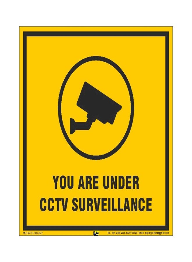 Mr. Safe - You Are Under CCTV Surveillance Sign Aluminium Composite Panel Board (8 Inch X 8 Inch) - Image 1