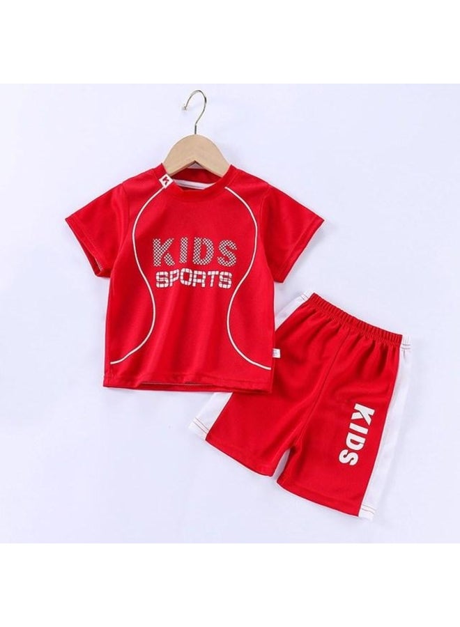 Children Summer Short Sleeve Football Basketball Suit Clothing Set Boy Girl Jersey Quick Drying Breathable Kids Sports Wear