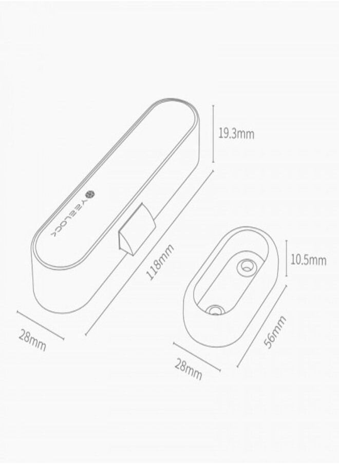 YouPin - YEELOCK Youpin Smart Intelligent Drawer and Cabinet Lock E-Switch Keyless File safe Security Anti-Theft Stealth Safety Lock for Home Office Bluetooth APP Unlock Remote Control - Image 1