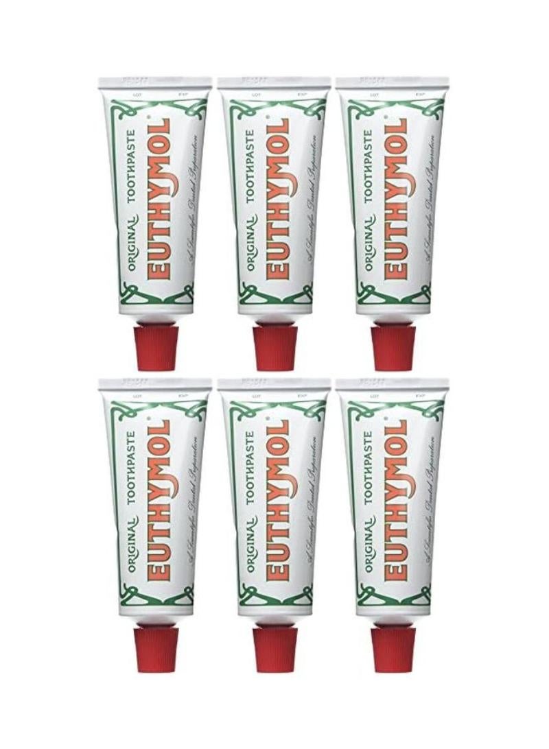 Euthymol Original Toothpaste 75ml Pack of 6 - Image 1