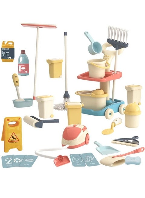 Cleaning Set Pretend Play Household Toys Playset For Kids