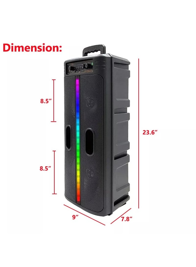 Portable 8-Inch Trolley Speaker – Powerful Bass with Bluetooth Connectivity, Ideal for Outdoor Parties  - Image 4