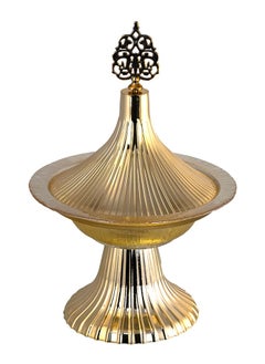 More Glassware  Sugar Holder Without Stand Red-Gold Dots
