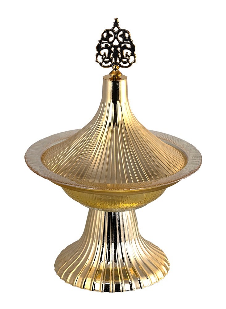 Generic - More Glassware  Sugar Holder Without Stand Red-Gold Dots - Image 1
