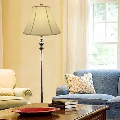 TOOTOO STAR Bell Lamp Shades, 7" x 15" x 10.5" Royal Style Spider LampShade or Table and Floor Lamps, Home Decor Beige Floor Lamp Table Lamp Shade - Image 5