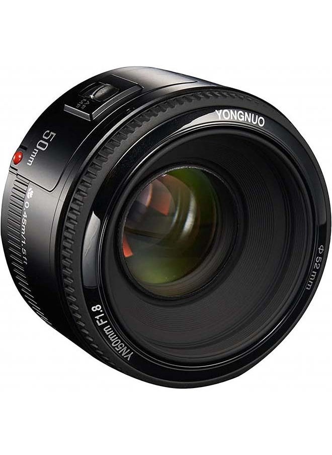 YONGNUO YONGNUO YN50mm F1.8, Standard Prime Auto Focus Lens for Canon Full Frame SLR EF Mount Cameras Black  - Image 1