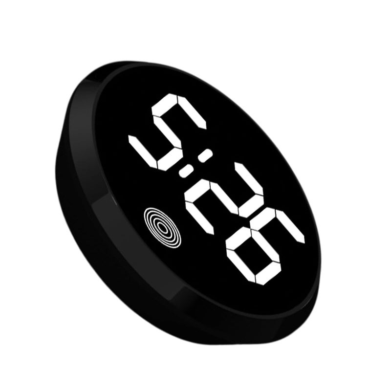 White Car Dashboard Digital Clock Touch Air Vent Display Compact Time Tracker - Image 1