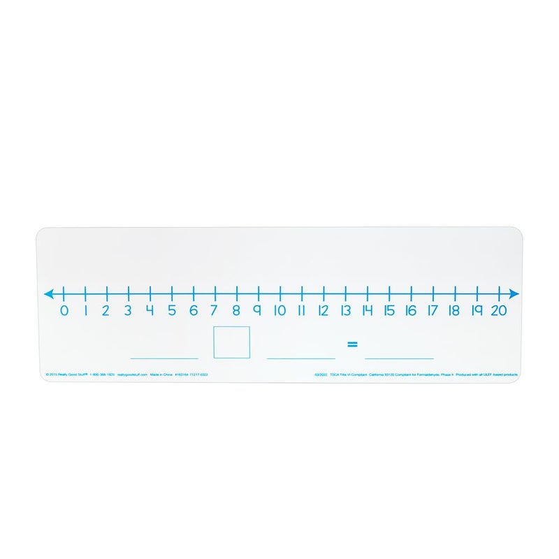 Really Good Stuff Number Line Dry Erase Boards – Two-Sided Boards Feature 0-10 Number Line On One Side, 0-20 On The Other, Write and Wipe, 12”x4” (Set of 6), Number Line for Students - Image 4