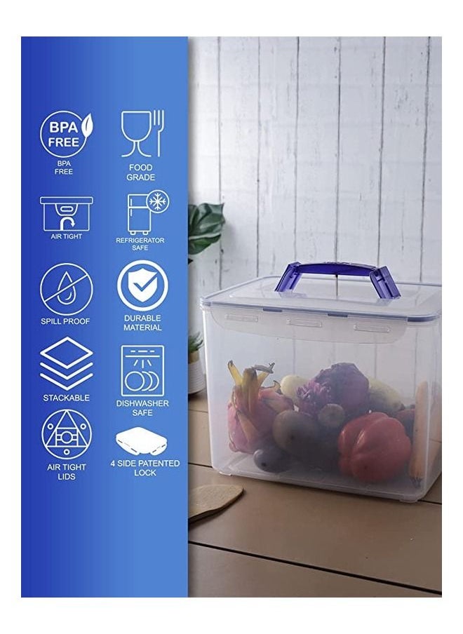 Meal Prep  Transparent Food Container  Bpa Free Airtight Food Storage Tray With Snap Locking Lid  Microwavable Freezer & Dishwasher Safe  Lunch Box 12L (Tray) - pzsku/Z99B74C0E4053663CD787Z/45/_/1688497296/f82e30fd-211f-4de0-8c69-6202f2c59b45