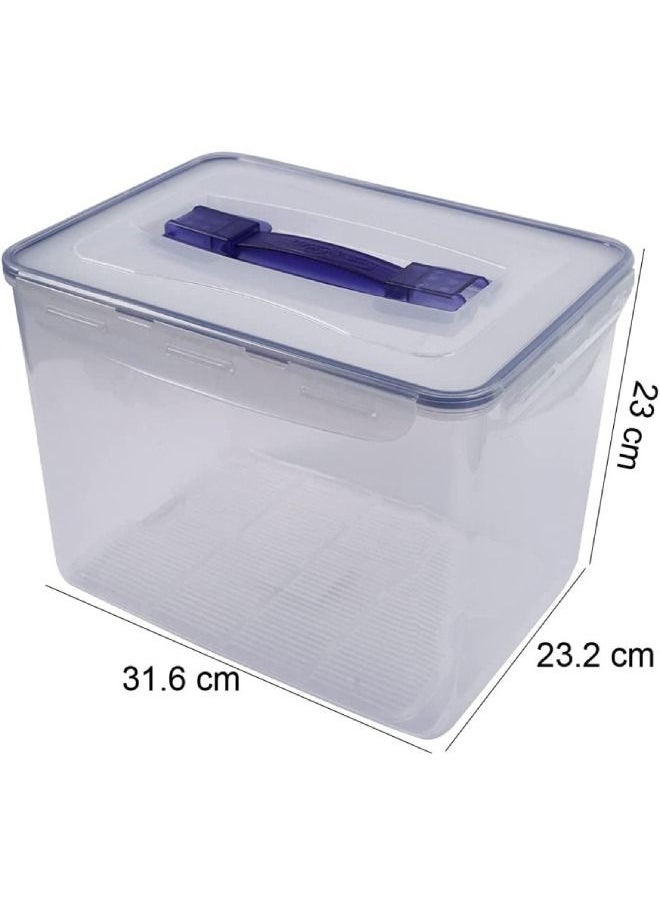 LocknLock Meal Prep  Transparent Food Container  Bpa Free Airtight Food Storage Tray With Snap Locking Lid  Microwavable Freezer & Dishwasher Safe  Lunch Box 12L (Tray)  - Image 3