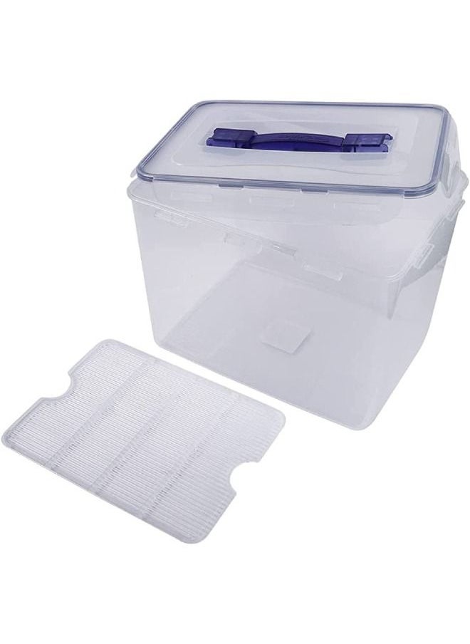 LocknLock Meal Prep  Transparent Food Container  Bpa Free Airtight Food Storage Tray With Snap Locking Lid  Microwavable Freezer & Dishwasher Safe  Lunch Box 12L (Tray)  - Image 5