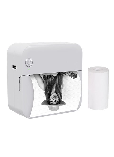 Mini Pocket Thermal Printer Multifunction Portable Sticker Maker 203DPI Instant Photo Printing Support BT Connection for Smartphone with 1 Paper Roll 57mm Compatible with iOS Android  System