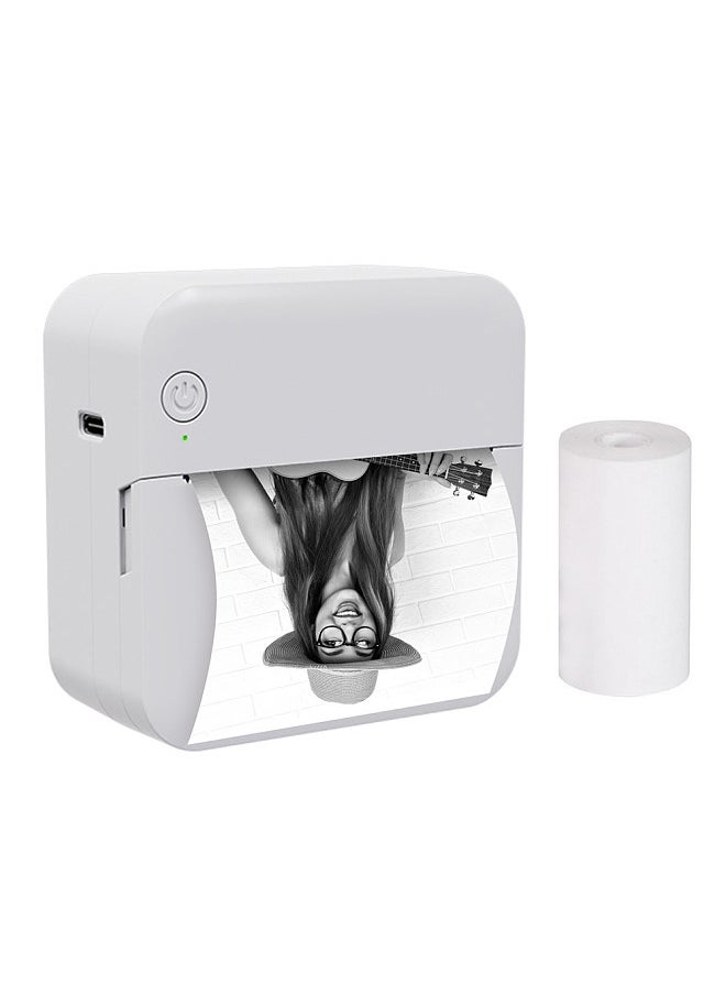 Generic Mini Pocket Thermal Printer Multifunction Portable Sticker Maker 203DPI Instant Photo Printing Support BT Connection for Smartphone with 1 Paper Roll 57mm Compatible with iOS Android  System  - Image 1