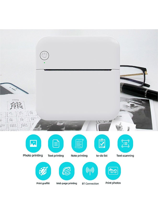 Generic Mini Pocket Thermal Printer Multifunction Portable Sticker Maker 203DPI Instant Photo Printing Support BT Connection for Smartphone with 1 Paper Roll 57mm Compatible with iOS Android  System  - Image 4