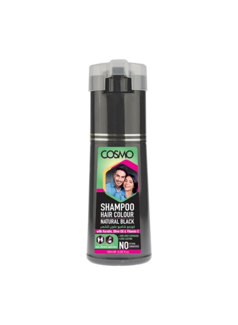 COSMO Hair Colour Shampoo Black 180Ml