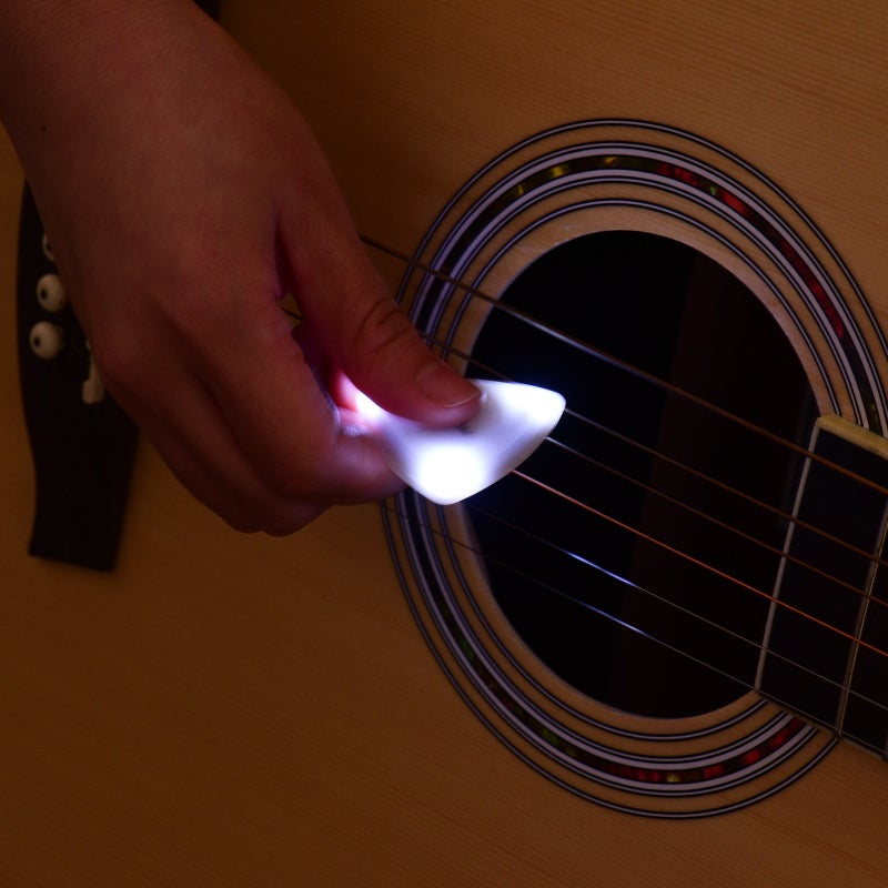 Rockhouse LED Guitar Pick ABS Material Durable Lightweight - Built-In Highly Sensitive LED Beads Ultra Bright Lights for Dark Stage Performances - Image 2