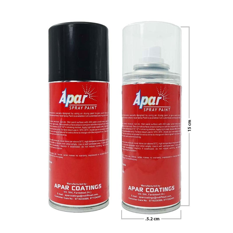 APAR طلاء رذاذ السيارات جيني رمادي (اسم لون RC) + متوافق مع هوندا أكتيفا - 225 مل (عبوة من 2 قطعة) - Image 2