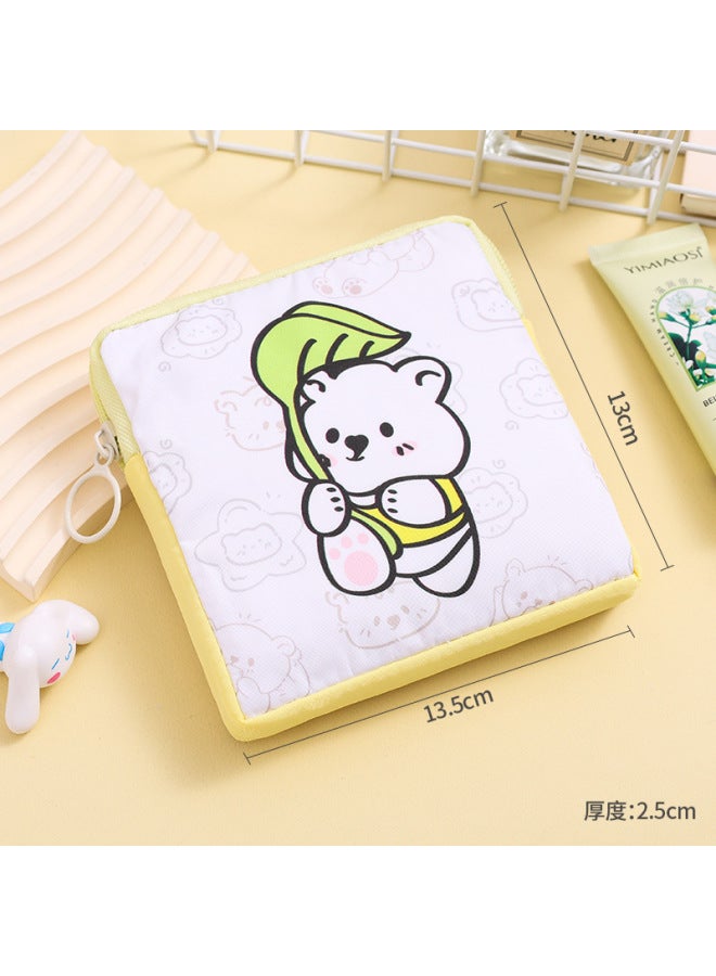 Cute Cartoon Aunt Student Sanitary Napkin, Compact, Portable And Storage, Large-capacity Sanitary Napkin, Portable Waterproof Bag