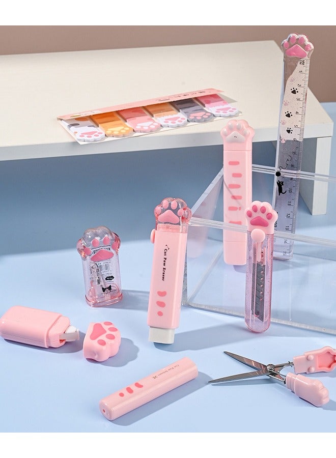 9 Pcs Cute Cat Paw Stationery Set for Boys and Girls Cat Lovers Supplies - Image 3