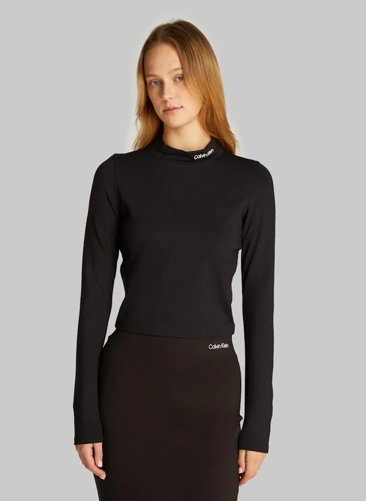 Calvin Klein Jeans Logo Detail Knitted Top
