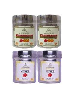 Khadi Pure Rose Orange & Rose Face Pack 50 G (Pack of 4)  - Image 1