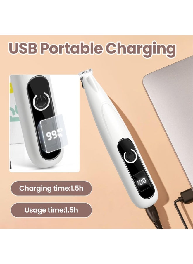 Arabest LED screen dog paw clipper, wireless low-noise 35 dB hair clipper with LED light, waterproof grooming kit for paws, ears, face, and hindquarters - Image 5