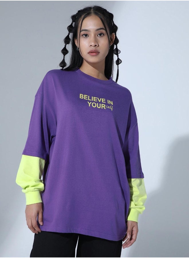 Hubberholme Purple T-Shirt For Women  - Image 4