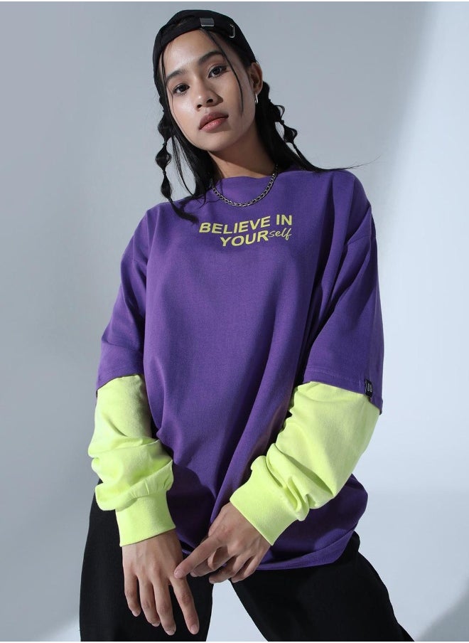 Hubberholme Purple T-Shirt For Women  - Image 5