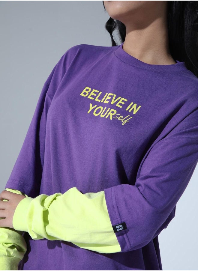 Hubberholme Purple T-Shirt For Women  - Image 3