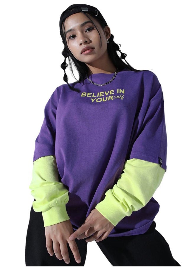 Hubberholme Purple T-Shirt For Women  - Image 2