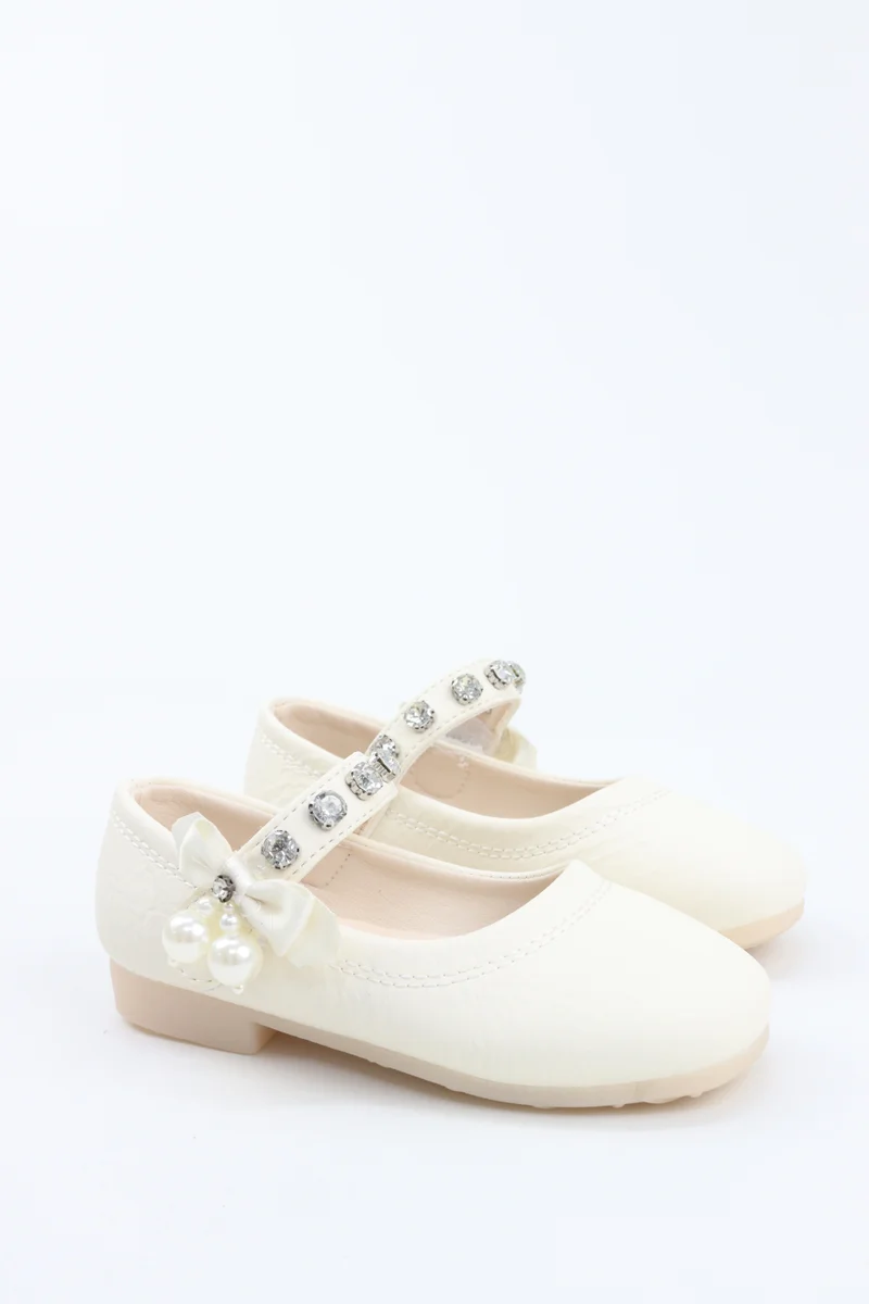 Viny VINY Girls  Ballerina Flats Strap – Elegant Ballet Flats for Girls, Comfortable Party & Wedding Shoes, Princess Dress Shoes for Kids