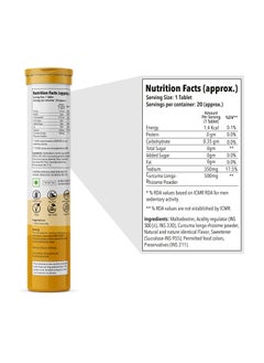 Anisue Turmeric Effervescent Tablets with Curcuma Longa - Rhizome Powder  500mg | Immunity Booster , Healthy Inflammatory Support, Non GMO & Gluten Free | Orange Flavour | Pack of 1 - 20 Tablets.  - Image 4