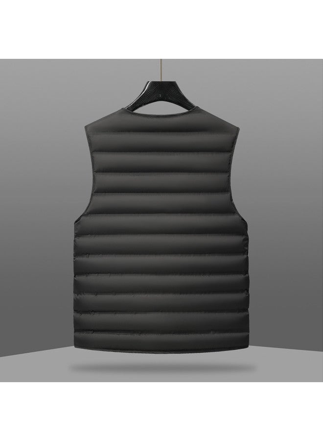 YaYa Winter Loose Lightweight Comfortable Solid Color Versatile Warm Inner Vest Casual Down Vest Men - Image 3