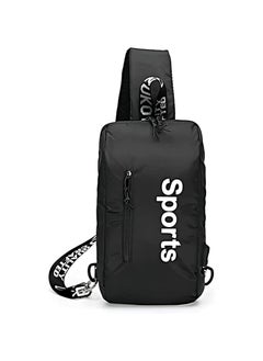 OZUKO 9110 Unisex Waterproof Crossbody Bag With Usb Charge And Large Capacity - Black
