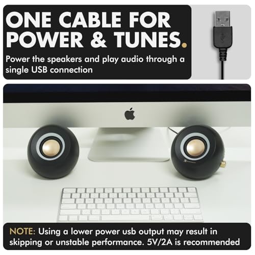 X9 Performance Computer Speakers for Desktop PC - Bluetooth, Aux, and USB Speakers with RGB Lighting for Desk Top, Laptops, Tablet - Image 3