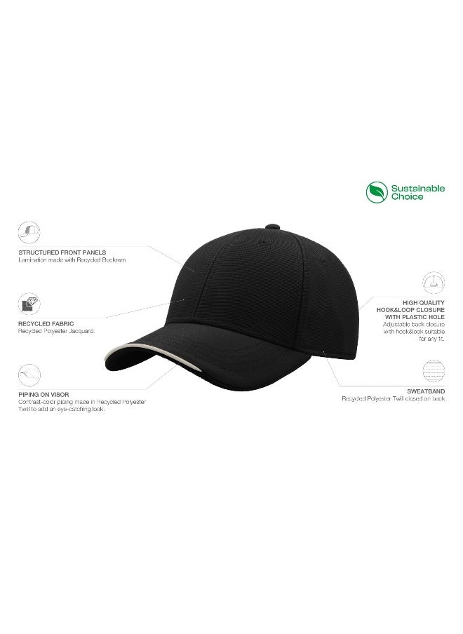 Atlantis Atlantis Estoril Baseball Cap Recycled Polyester Structured Shape Curved Visor Hq Closure  - Image 3