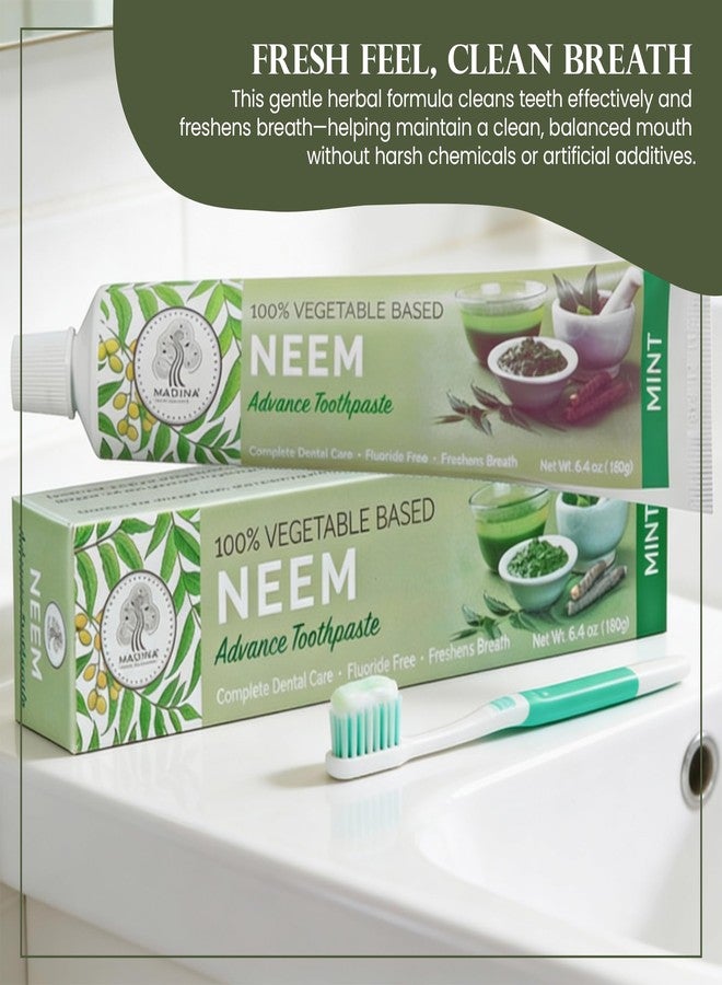 Madina Neem Advance Toothpaste – 6 Pack, Natural Oral Care, Herbal Toothpaste, Antibacterial, Antifungal, Plaque Control, Breath Freshening, Daily Use, Oral Hygiene, 6.42 oz Each - Image 5