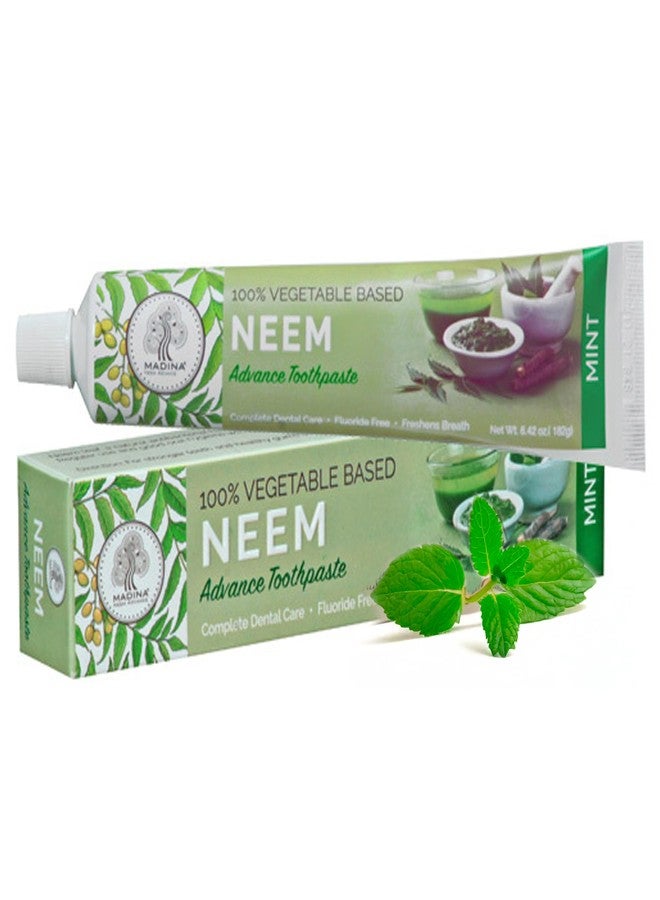 Madina Neem Advance Toothpaste – 6 Pack, Natural Oral Care, Herbal Toothpaste, Antibacterial, Antifungal, Plaque Control, Breath Freshening, Daily Use, Oral Hygiene, 6.42 oz Each - Image 1