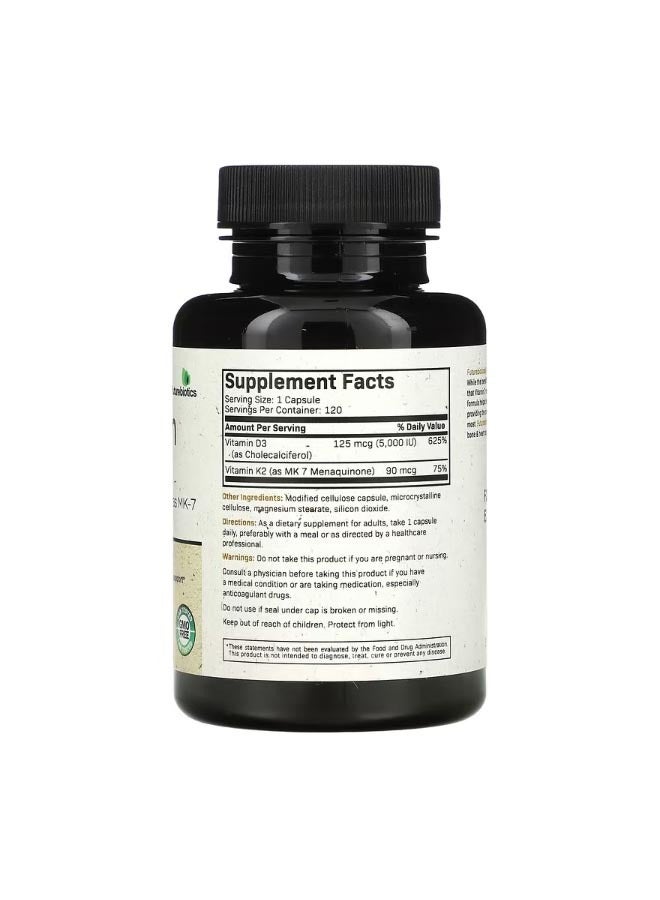 فيوتشر بايوتكس Vitamin K2  D3 with Vitamin K2 as MK7 120 Capsules - Image 2
