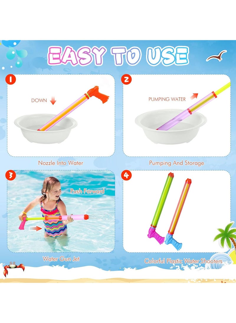 VUCATIN 24" Water Gun Cannon Strong Powerful Water Gun Pool Toys Colorful Plastic Water Shooters for Outdoor Swimming Pool Backyard Beach Sand Party Fighting Play Game (D)  - Image 4