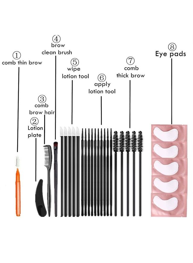 Libeauty Lash Lift And Tint Tools, Lash Lifting supplies, Brow Lamination Tools, DIY Eyelash Lifting Accessories At Home, Full Lash and Brow Brush Kit (Lash And Brow Accessories For Lift and Tint) - Image 3