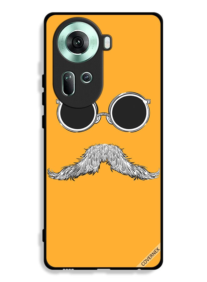 Covernex Oppo Reno11 5G Protective Case Cover Glasses And Mustache Art - Image 1