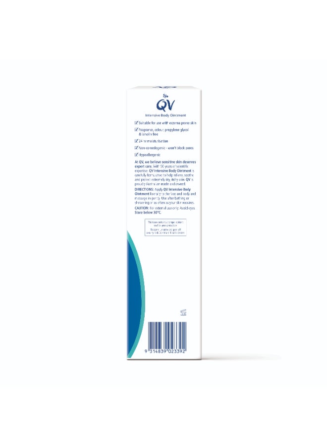 QV INTENSIVE BODY OINTMENT 100G - Highly Emollient, Water-Free Intensive Body Moisturizer/Ointment for Extremely Dry, Cracked, and Eczema-Prone Skin - Sting-Free, Preservative-Free 100grams - Image 4