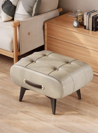 XiuWoo Vintage Footstool Ottoman, Stylish and Functional Footrest