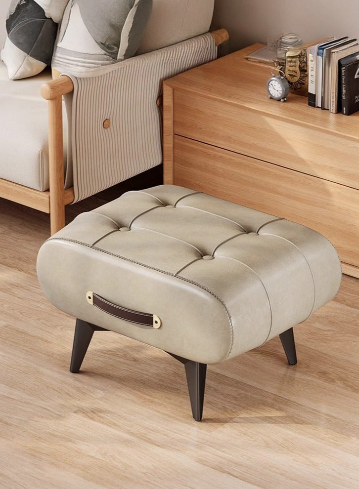 شو وو مسند قدم عثماني عتيق، مسند قدم أنيق وعملي، مسند قدم، مقعد عثماني مبطن حديث، كرسي منزلي بمقبض للمنزل والمكتب - Image 1